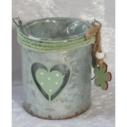 Windlicht Metall und Glas mint