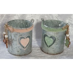Windlicht Metall und Glas mint