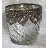 Windlicht Glas silber