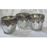 Windlicht Glas silber