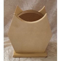 Holzbox mit Untersetzer
