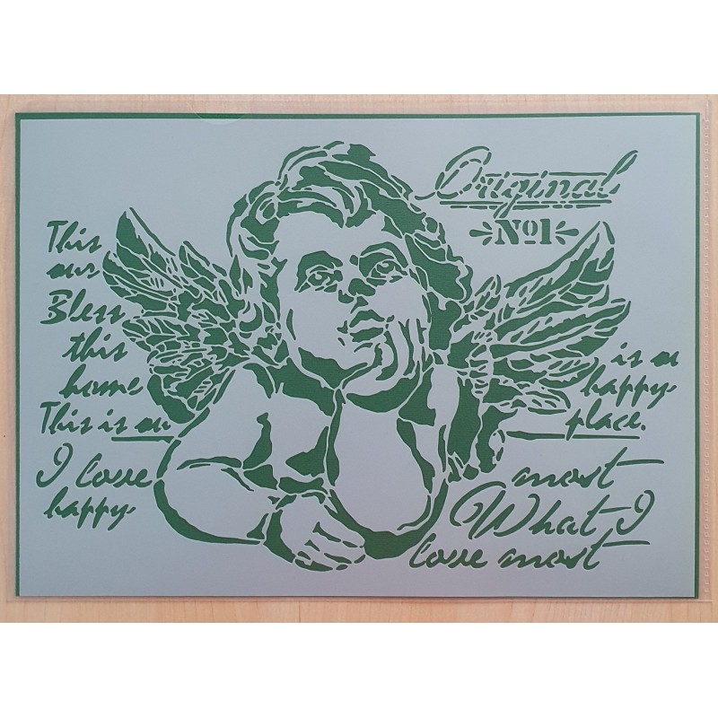 Schablone Engel