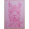Schablone Lama