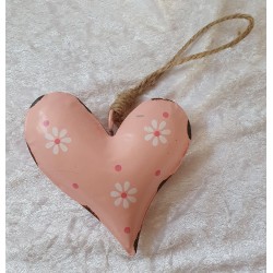 Metall Herz rosa