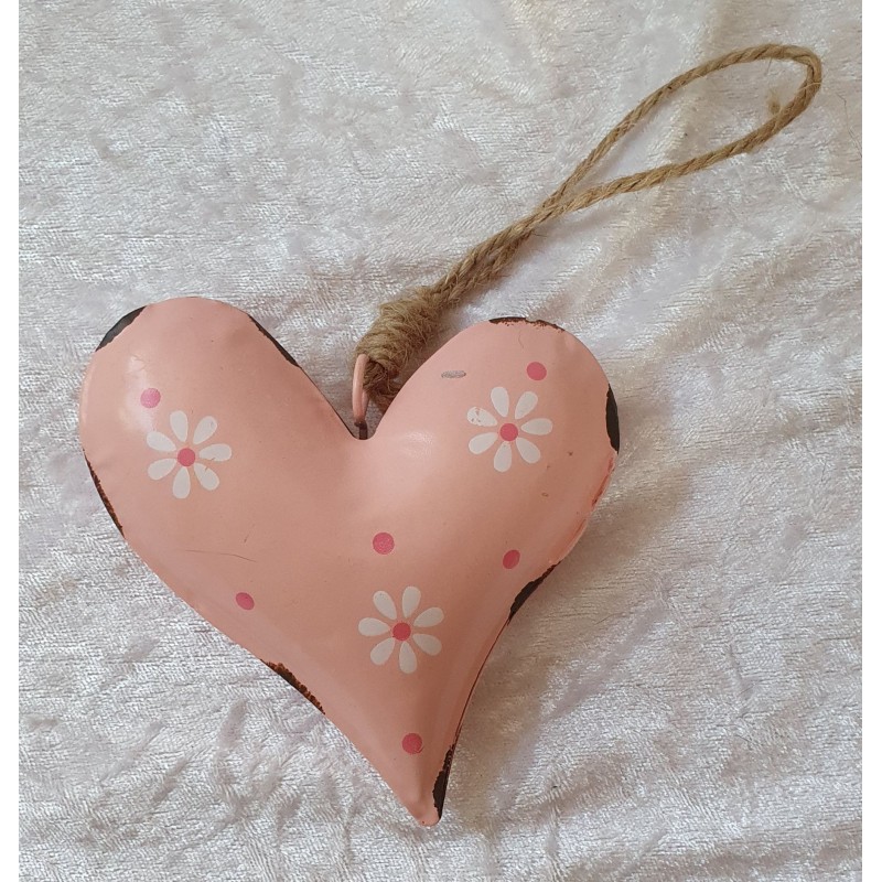 Metall Herz rosa