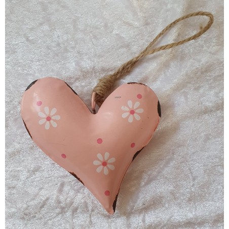Metall Herz rosa