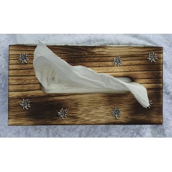 Kleenexbox Holz Edelweiss