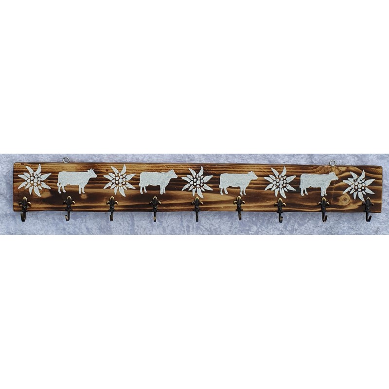 Schlüsselbrett Edelweiss/Kühe