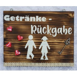 Schild Getränke-Rückgabe