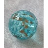 Glasperlen hellblau/gold