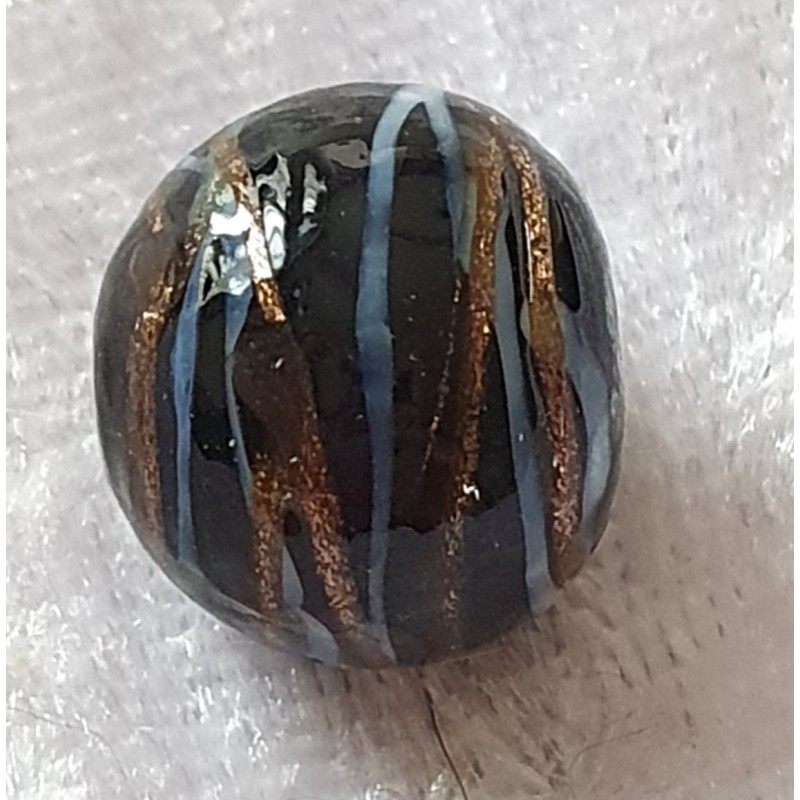 Glasperlen schwarz/gold/weiss
