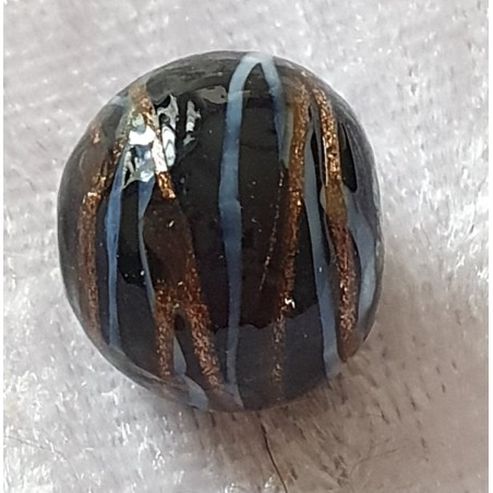 Glasperlen schwarz/gold/weiss
