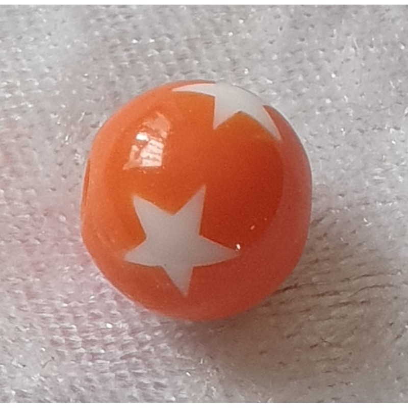 Kunststoffperlen Sterne orange