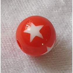 Kunststoffperlen Sterne rot