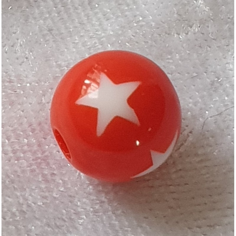 Kunststoffperlen Sterne rot