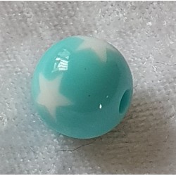 Kunststoffperlen Sterne mint