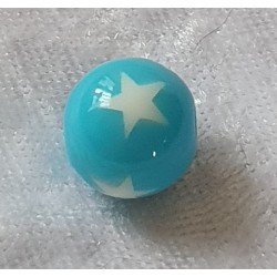 Kunststoffperlen Sterne hellblau