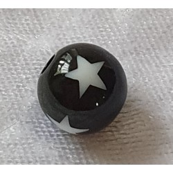 Kunststoffperlen Sterne schwarz