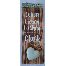 Schild Leben, Lieben....