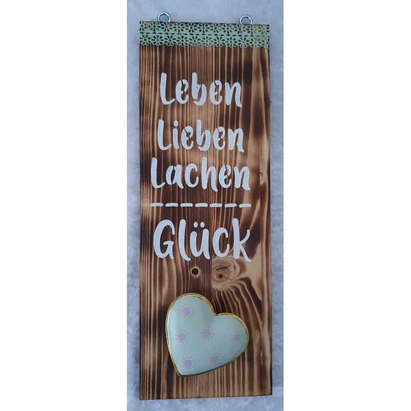 Schild Leben, Lieben....