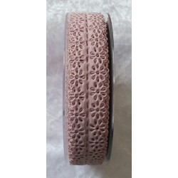 Dekoband Blumen altrosa