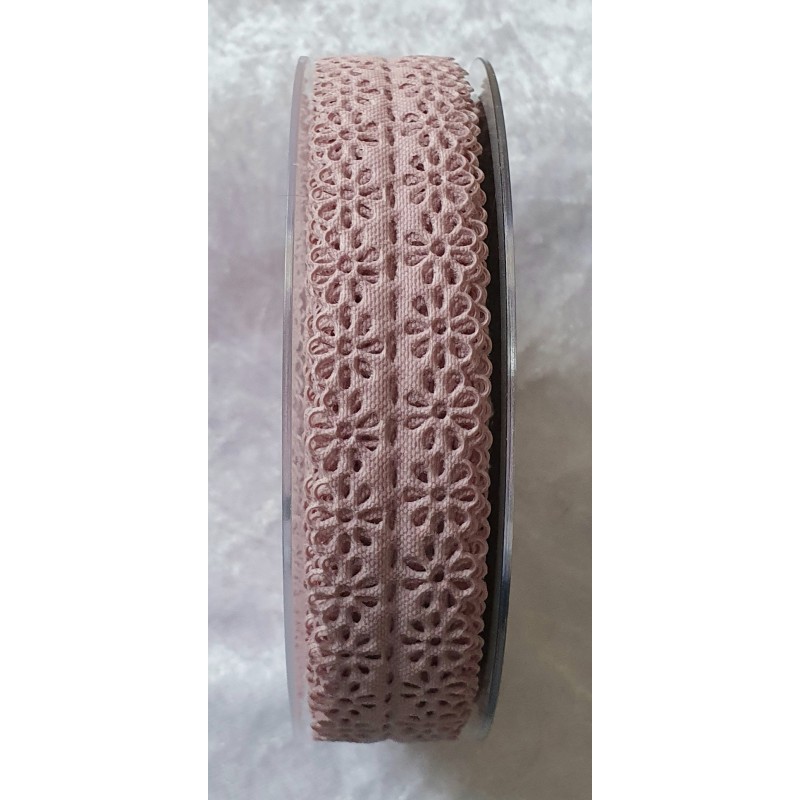 Dekoband Blumen altrosa