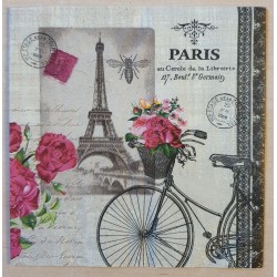 Serviette Fahrrad/Eiffelturm