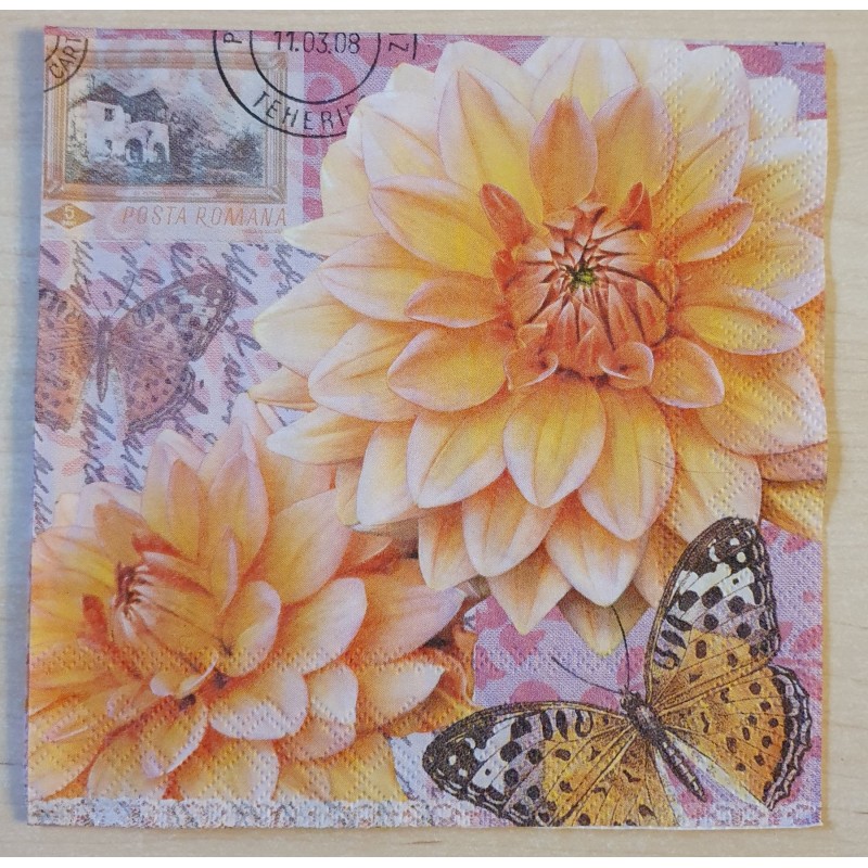 Serviette Dahlien