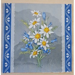 Serviette Edelweiss/Enzian
