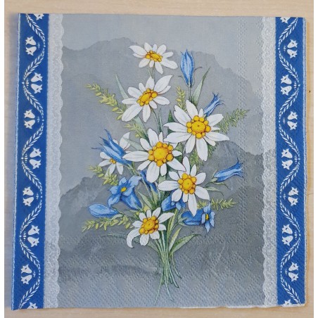 Serviette Edelweiss/Enzian