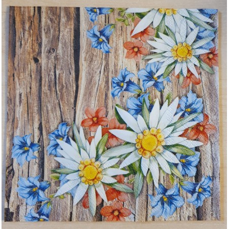 Serviette Edelweiss/Enzian
