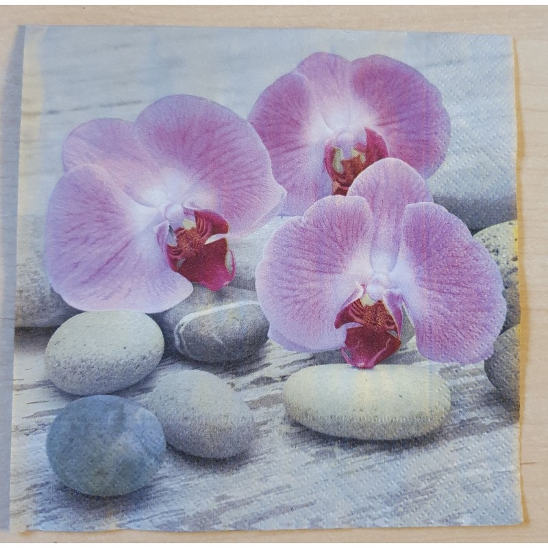 Serviette Orchideen