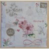 Serviette Blumen/Krone
