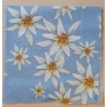 Serviette Edelweiss blau