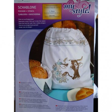 Siebdruck-Schablone Kuhkopf