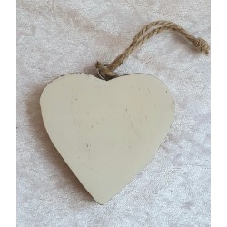 Holzherz mit Emaille überzogen