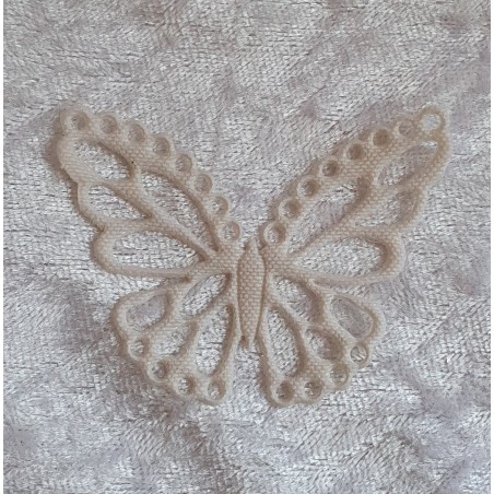 Schmetterling aus Stoff creme