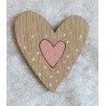 Holzherz rosa/glitzer