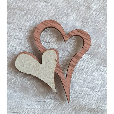 Holzherz rosa