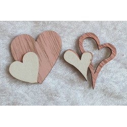 Holzherz rosa