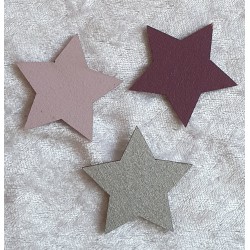 Holzstern silber