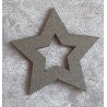 Holzstern silber