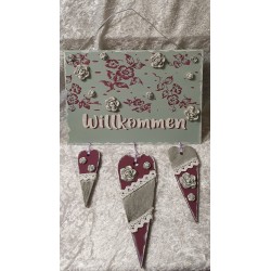 Schild Willkommen