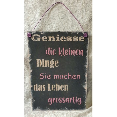 Schild Geniesse....