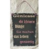 Schild Geniesse....