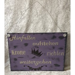 Schild Hinfallen....