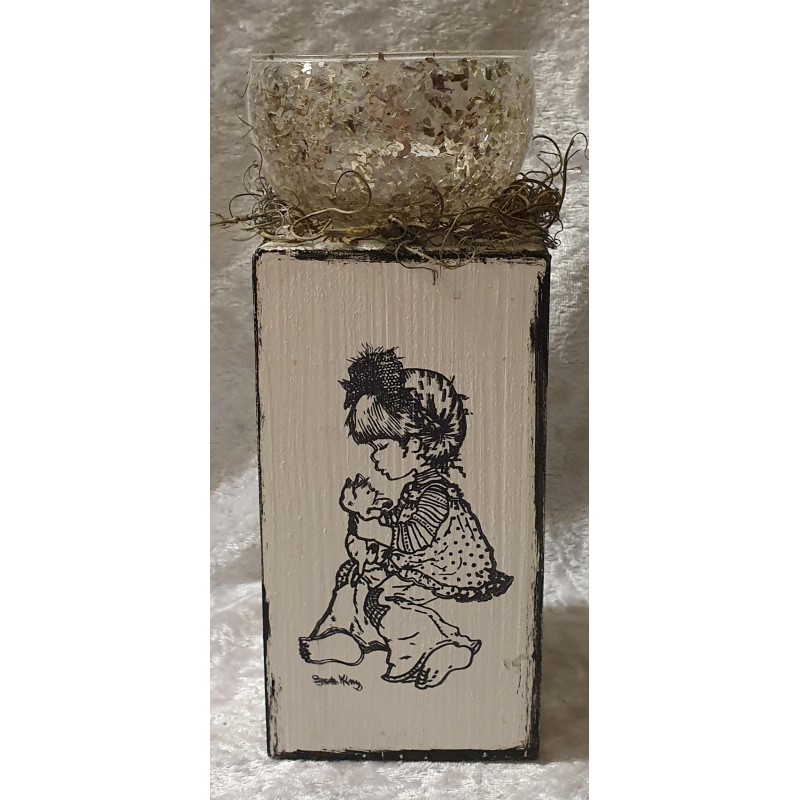 Teelicht Holz/Glas