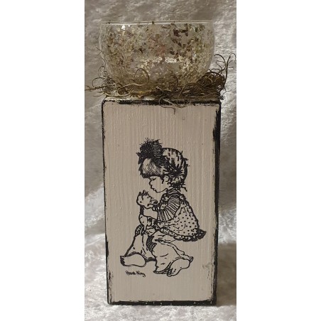 Teelicht Holz/Glas