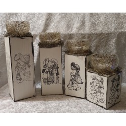 Teelicht Holz/Glas