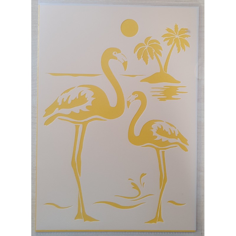 Schablone Flamingo